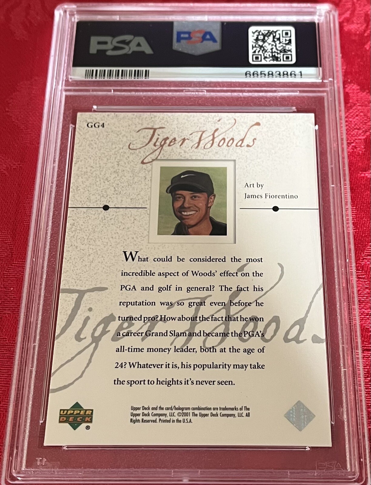 2001 UD Tiger Woods #GG4 ￼ Golf Gallery PSA 10 ￼GRADED CARD￼ 🐐 view 2