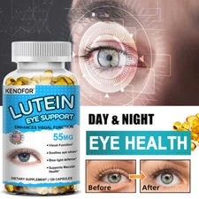 Lutein 30mg - 120 Capsules Eye Support, Vision Health, Antioxidant Vegan