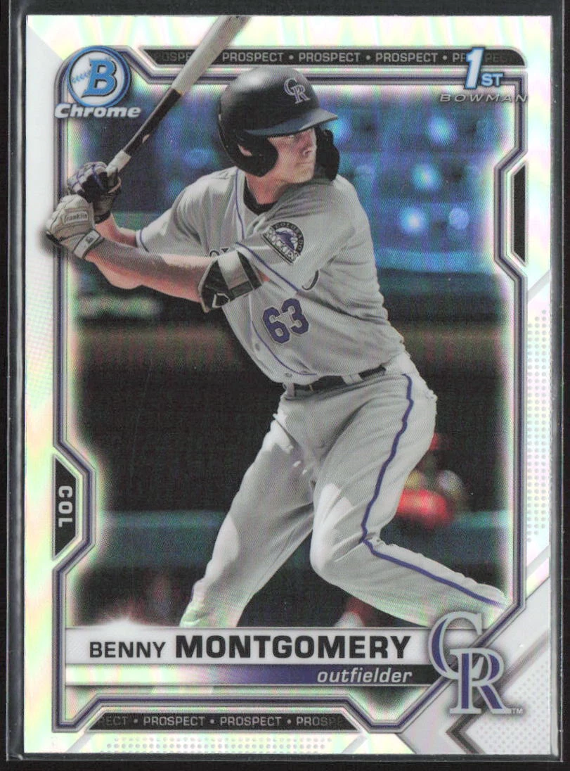 2021 Bowman Draft #BDC-84 Benny Montgomery Chrome Refractor