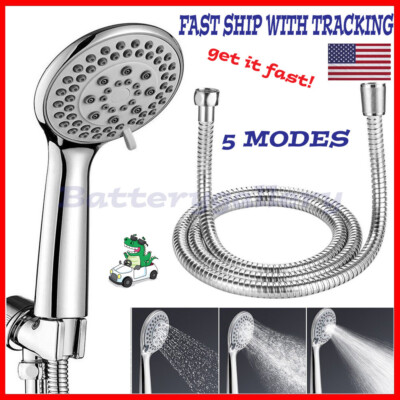 High Pressure Shower Head 5 Settings Handheld Shower heads Spray With 5 ...