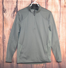 Men  s Under Armour Cold Gear Reactor 1/4 Zip Loose Jacket Gray Size Small