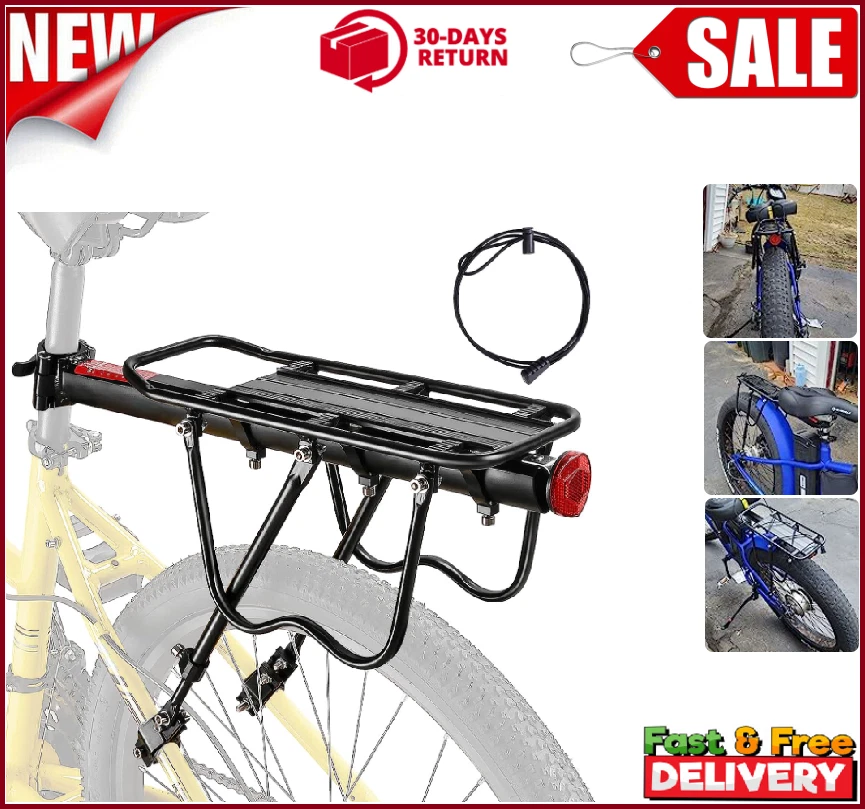 Rear Bike Carrier Rack 110LBS Mountain Bicycle Cargo Rack Bicycle