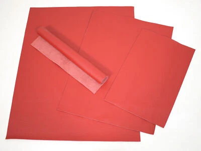 LEDERVERSAND BERLIN Rindsleder Nappa rot 1,0-1,2 mm Wunschgröße Taschenleder Möbelleder Leder #w31