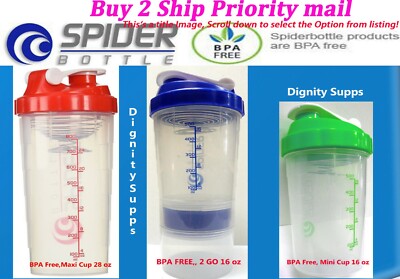 Spider bottle,protein shaker cup 3 in 1 (3 Layers) Sports water bottle 16  fl oz | eBay