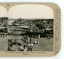 Promenade & Pavilion Ocean Beach Durban Africa Realistic Travels Stereoview