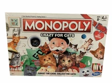 Monopoly Crazy For Cats Board Game by Hasbro Pet Edition E9675 Cat Lady Sealed