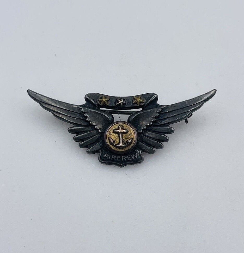 Amico Antique Sterling Silver World War 2 WWII AIRCREW