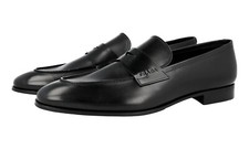 PRADA Leather Penny Loafer Dress Shoes - 2DB185 - Black - NEW -  US 12 EU 45