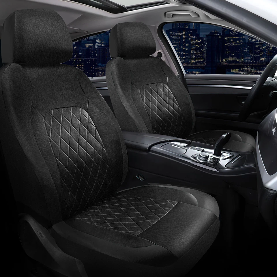 For Toyota RAV4 Front Rear Car Seat Covers 5-Seats Protector PU Leather Full Set Foto 2 de 4