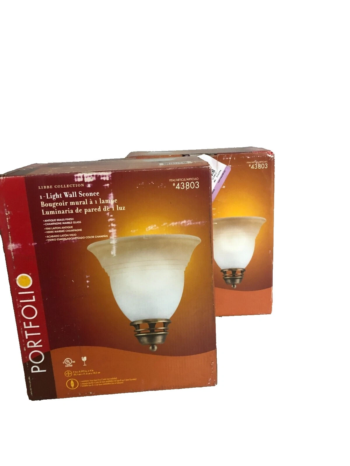 Accesorios de Iluminación de Pared Con Cable Blanco Portfolio