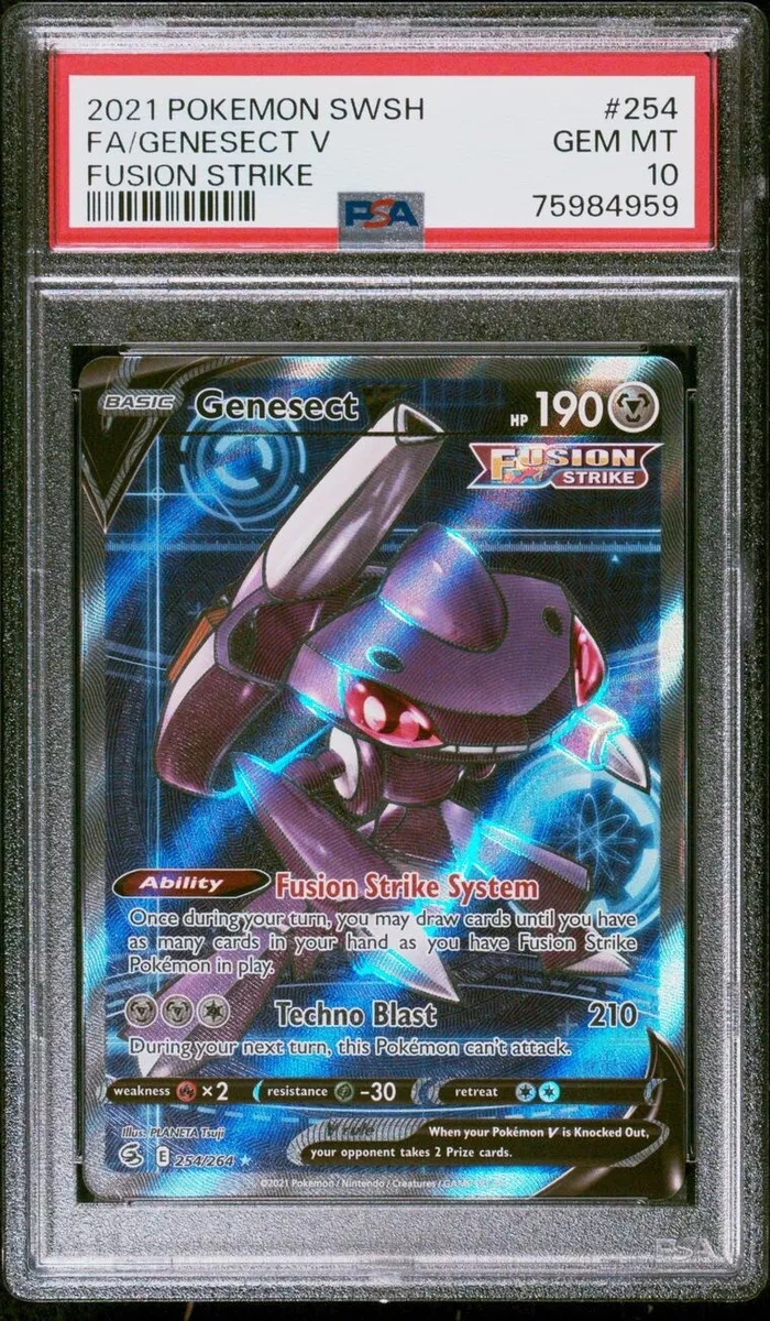 Carta Pokémon Genesect V Full Arte Coleção Golpe Fusão