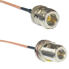 RG316 N FEMALE to N FEMALE BULKHEAD RF Cable Rapid-SHIP LOT