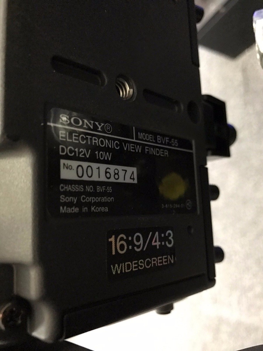 Sony Betacam SP BVW-D600 Camcorder w/ SONY BVF-55 VIEWFINDER 5