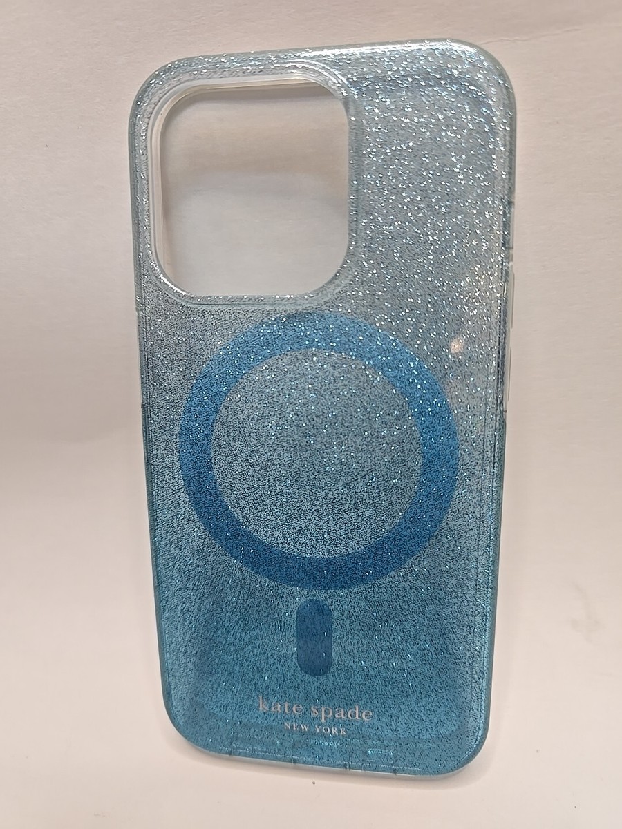 kate spade グリッター iPhone 15/15Pro/Max ケース- Teal Ombre Kate Spade New York Protective Case For iPhone 15 Pro 6.1