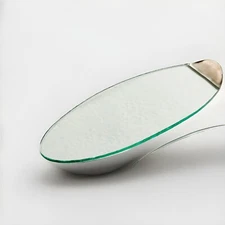 Annieglass Mod Cheese Board Art Glass Tray with 24K Gold-Clad Handle 15” X 7.5”