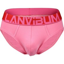 Men's Trendy Underwear U Convex Pouch Briefs Solid Color Breathable Underpants