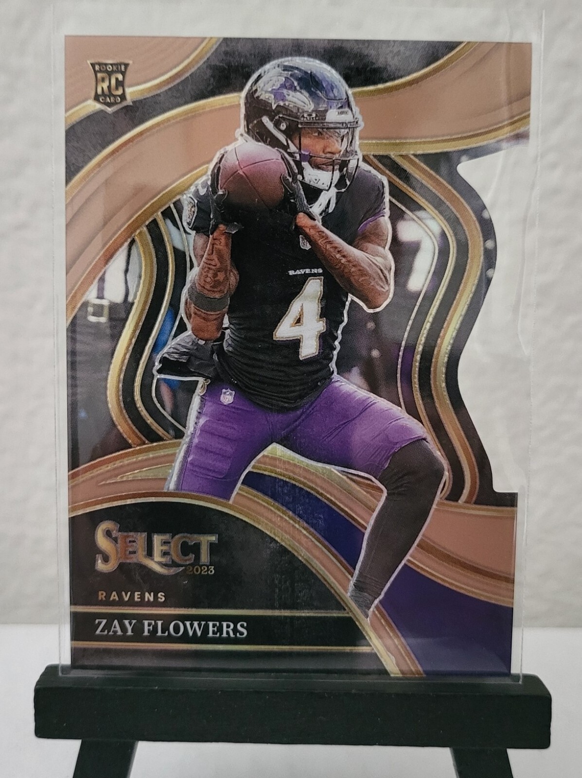 2023 Panini Select NFL Zay Flowers Club Level Copper Die Cut Prizm #/299 Ravens