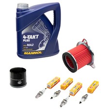 Öl 4L Wartung für Honda XRV 750 650 XL 600 V Set Luftfilter Ölfilter Zündkerzen
