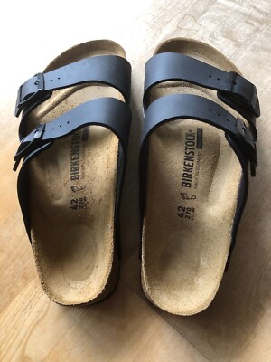 Neu rutschfeste Birkenstock Hausschuhe, Gr 42/8, Arizona PROF Birko-Flor Schwarz