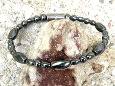 Men’s Women’s 100% Magnetic Hematite BRACELET ANKLET NECKLACE Strong Pain Relief
