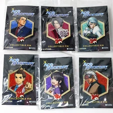 Phoenix Wright Ace Attorney Collectible Limited Edition Enamel Pins Lot Official