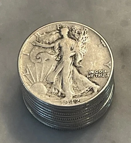 [Lot of 10] Junk Silver 90% - Walking Liberty Half Dollar - Choose # of Lots!