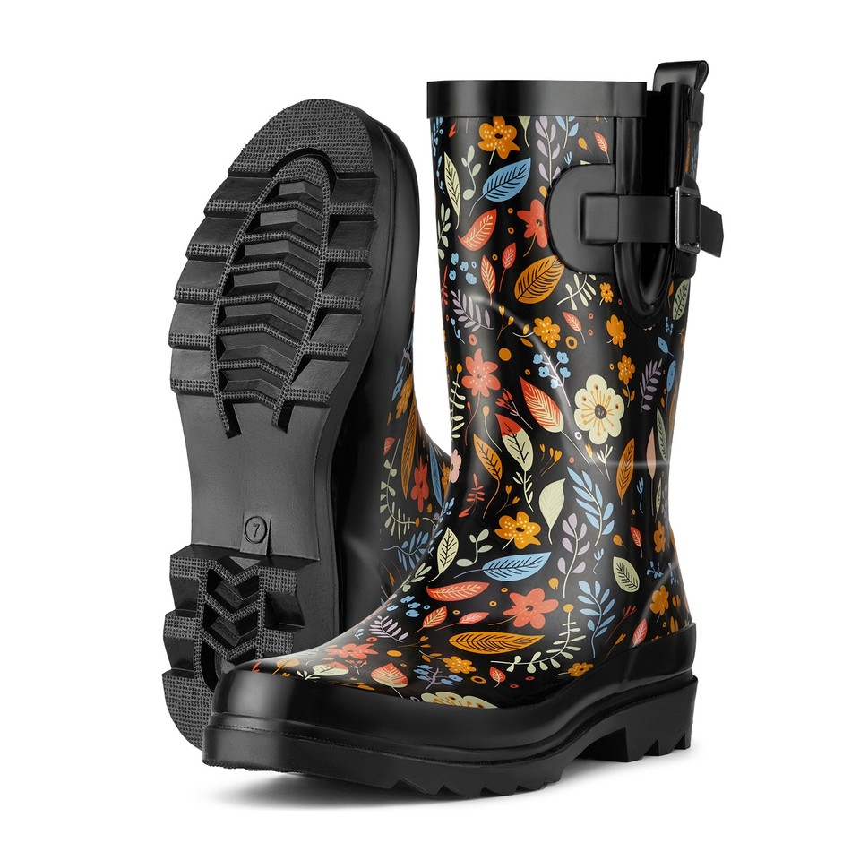 Bottes De Pluie Sunville Leopard Print - Caoutchouc - Femme Taille US 10 (M) - NEUFsans Boîte