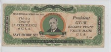 1933 Dietz Gum Presidents Play Bucks Franklin D Roosevelt ($1 Million) #32 0n8