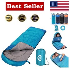 3-Season Sleeping Bag - Lightweight, Waterproof for Indoor Outdoor Use