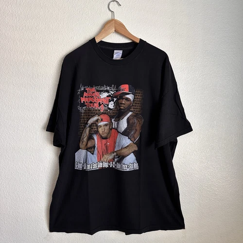 Eminem 50 Cent Anger Management Tour Rap Shirt Tour 2000s vintage concert t-shirt, vintage, size XXL, single stitch, B+ condition