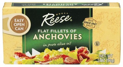 Reese Flat Fillets of Anchovies in Olive Oil 2oz Pack of 10
