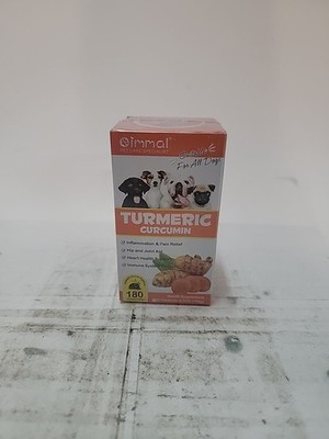 Oimmal Turmeric Curcumin for dogs, 180 Ct pecking duck flavor. exp10/26