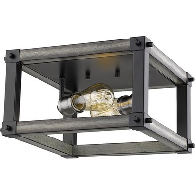 Z-Lite 472F2S-ABB Kirkland Flush Mount Ashen Barnboard