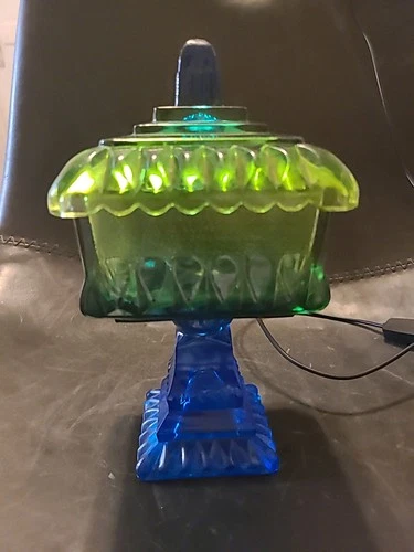 Jeanette Glass Pedestal Box W/Lid