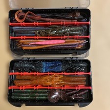 Gary Yamamoto Bass Fishing Worm Set Unused Soft Lures Bait Accessories