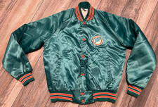 Chalk Line Miami Dolphins NFL Satin Jacket Men  s M Vintage 80s USA