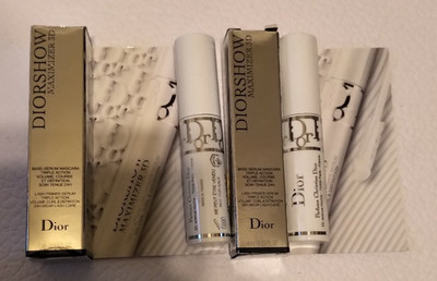 NIB DIOR DIORSHOW MAXIMIZER 3D LASH PRIMER SERUM MASCARA BASE SAMPLES MINIS X 2