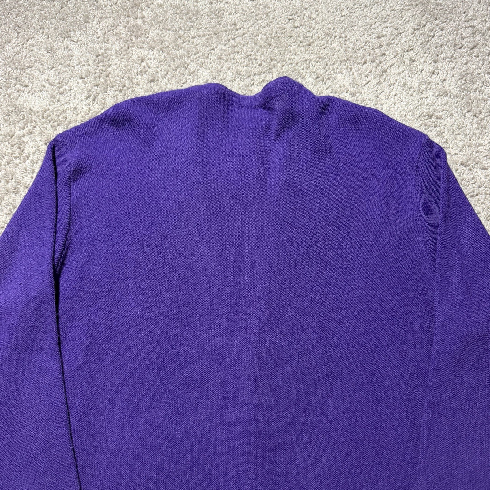 True Vintage IZOD Lacoste Knit Cardigan Men’s L V-Neck Purple 1970s 80s Sweater thumbnail 7