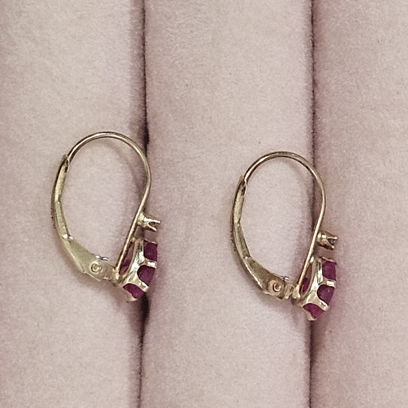 14K  Ruby Earrings - image 8