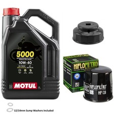 KAF400 Mule 4x4 A Oil and Filter Motul 5000 10w40 4L Kawasaki 2008 Inc Wrench