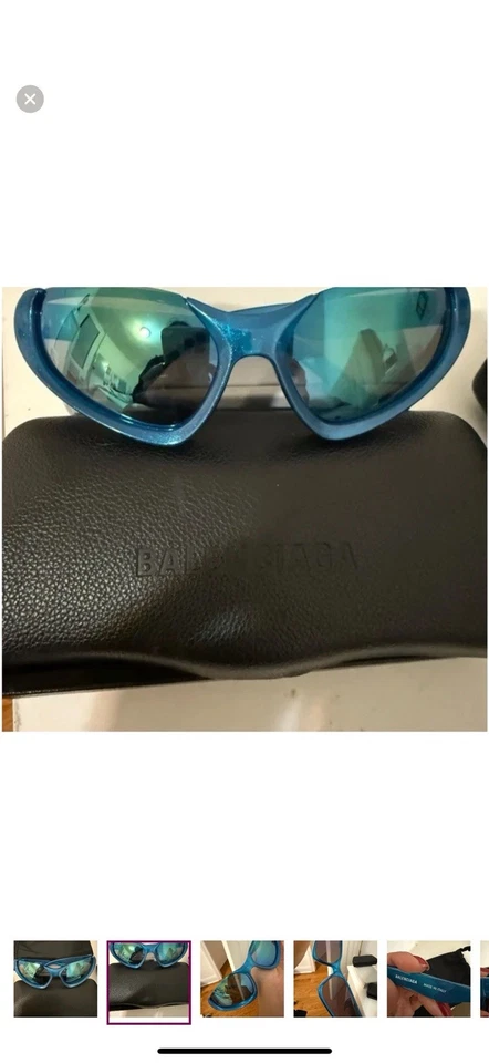 Солнцезащитные очки в байкерском стиле BALENCIAGA - Изображение 2 из 4