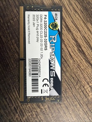 G. Skill Ripjaws Series 32GB 260-Pin DDR4 SO-DIMM 3200 PC4