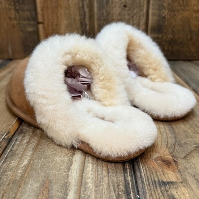 UGG SCUFFETTE II REGENERATE SLIPPERS CHESTNUT SHEEPSKIN WOMEN US 5