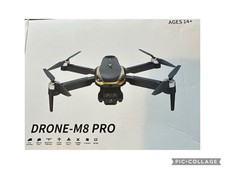 Drone-M8 Pro Black Quadcopter - Cool LED Lights - Ages 14 