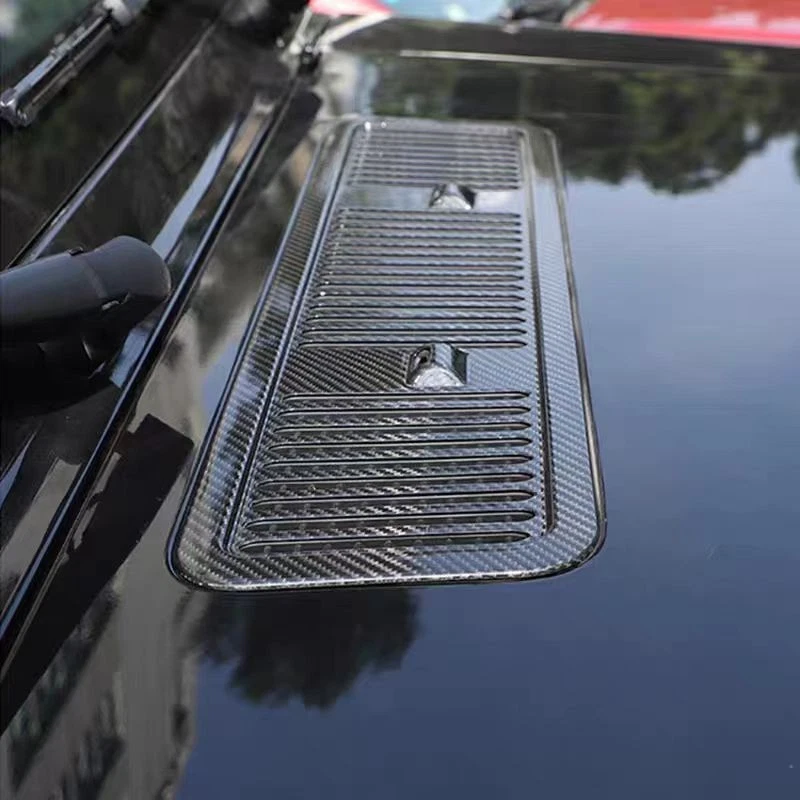 Carbon Fiber Hood Air Intake Grille Vent Cover For Mercedes Benz W463 G63 G550 Foto 3 de 4