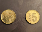 2 Mexico 1985 $5 PESOS Coin AU+ with Toned-Lustre — photo 1
