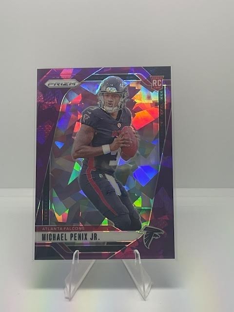 2024 Prizm #378 - Michael Penix Jr. - Purple Ice RC Rookie - ser#/225 - Falcons
