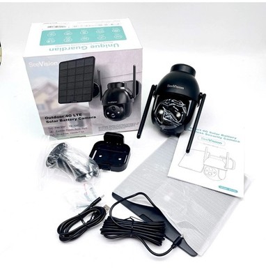 SEEVISION Solar Battery Powered WIFI Security Camera System 355 DEGREE Outdoor