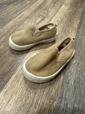 Garanimals Infant Baby Size 4 Canvas Slip On Shoes Sneakers Tan Beige Boat