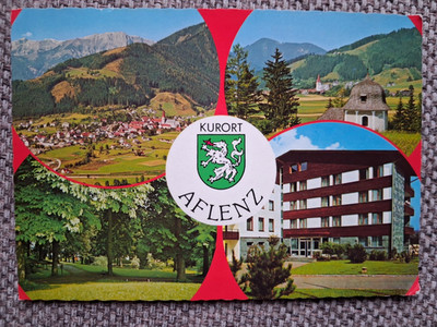 Old postcard: Styria district Bruck-Mürzzuschlag: Aflenz